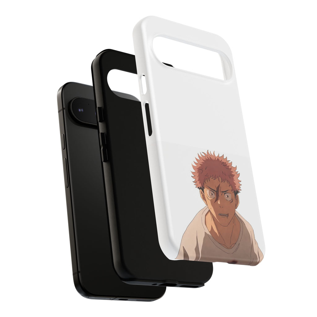 Jujutsu Kaisen Anime Phone Case – Yuji Itadori White Background Design