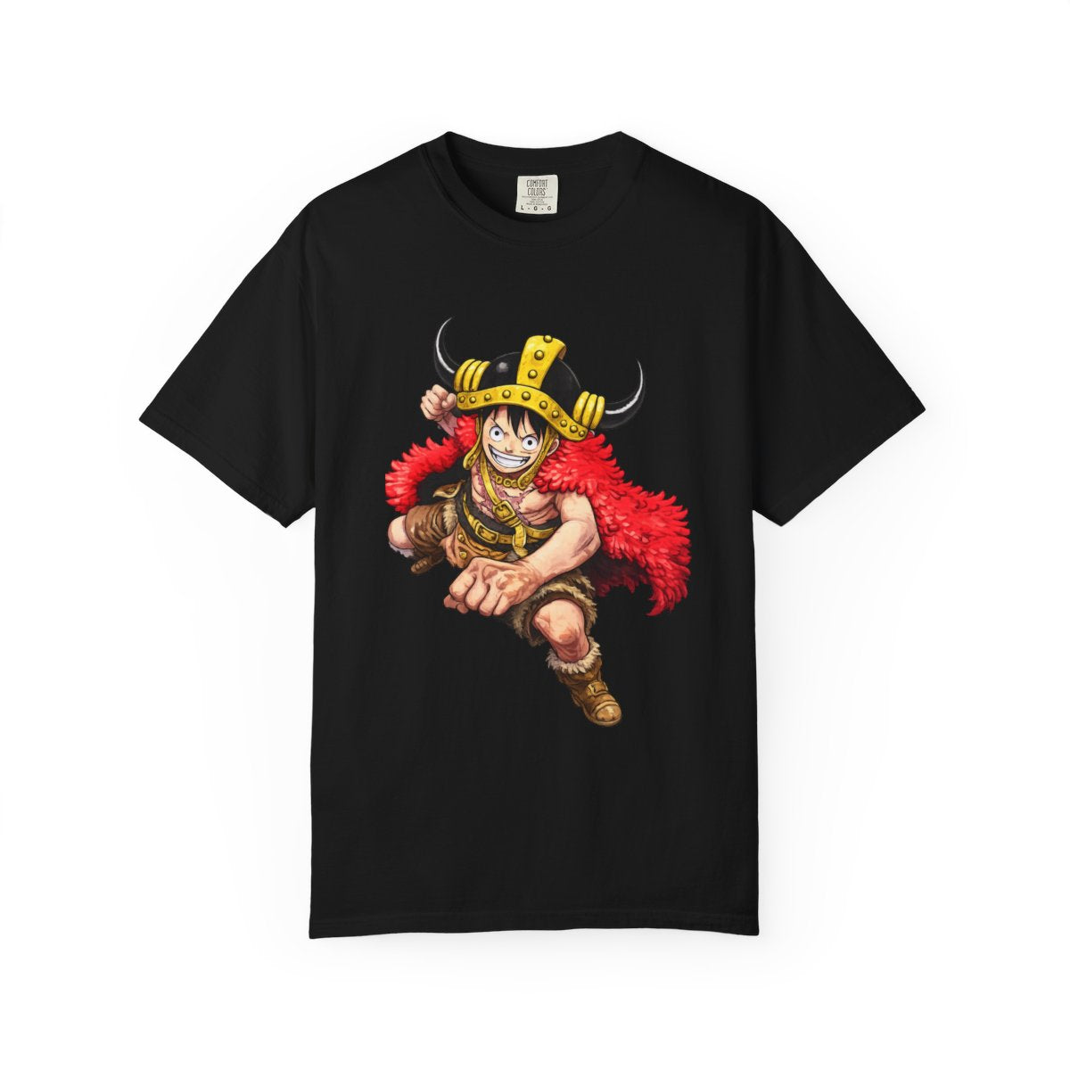 One Piece Elbaf 2026 Premium T-Shirt – Luffy Front Print & Straw Hat Jolly Roger Back Design