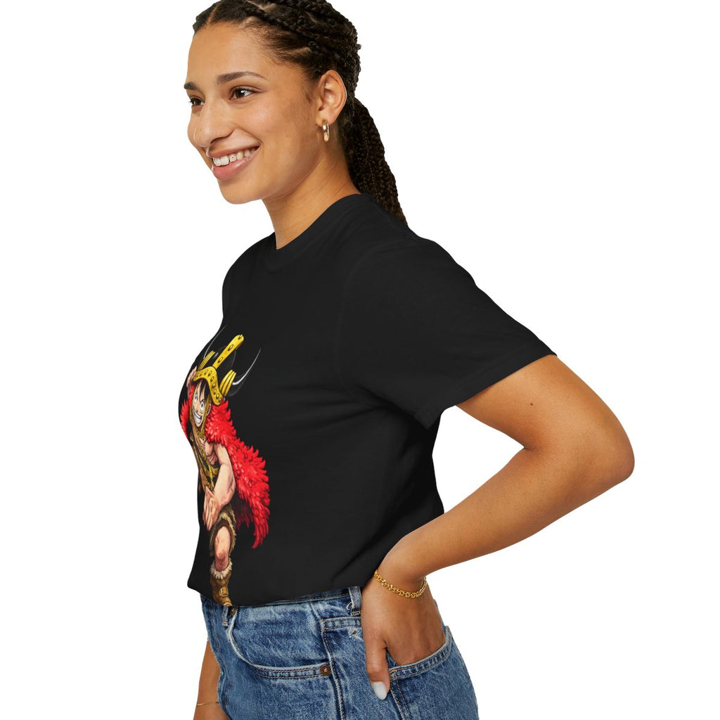 One Piece Elbaf 2026 Premium T-Shirt – Luffy Front Print & Straw Hat Jolly Roger Back Design