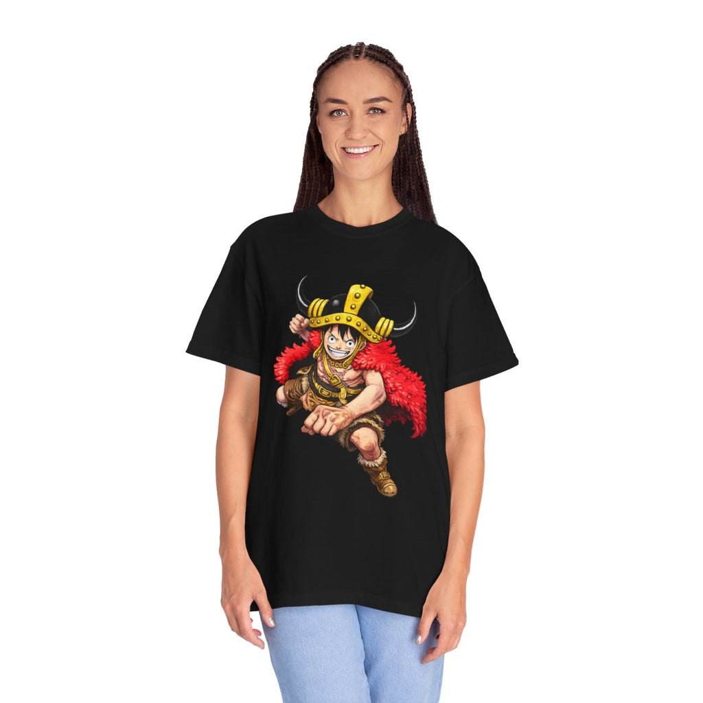 One Piece Elbaf 2026 Premium T-Shirt – Luffy Front Print & Straw Hat Jolly Roger Back Design